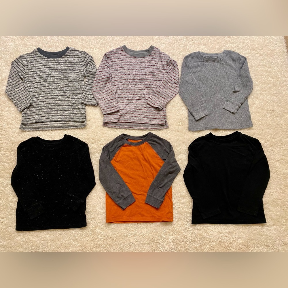 6 long sleeve shirts 4T
